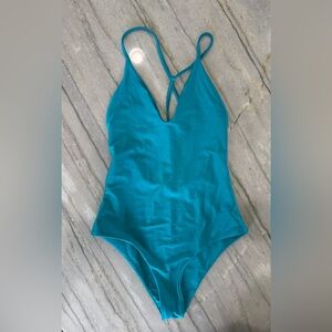 JADE Swim ‘All In’ One Piece Swimsuit Jade Green Blue Size Small
